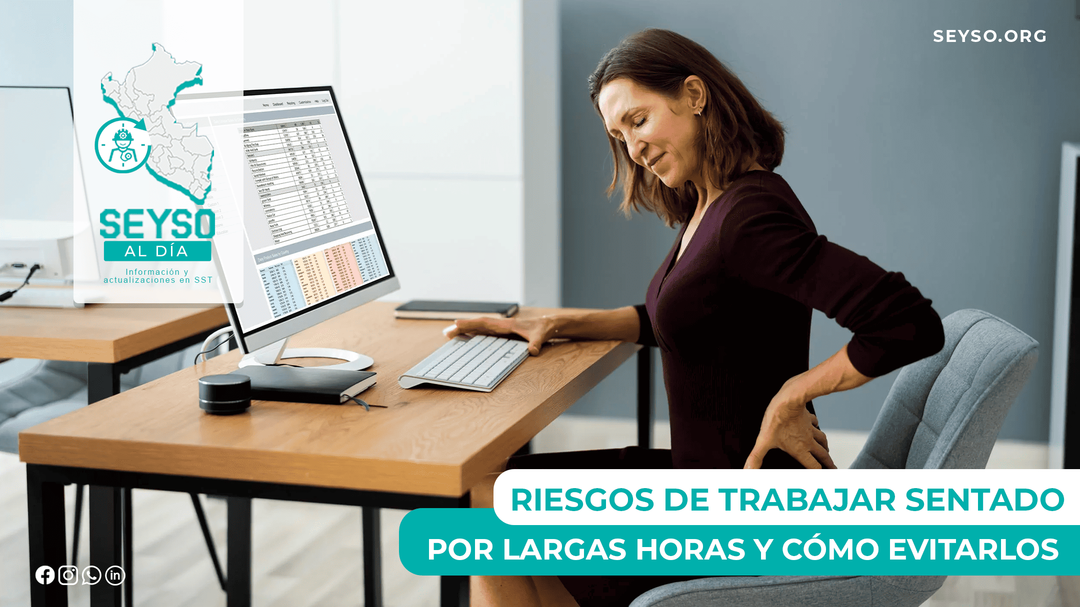 Riesgos de trabajar sentado por largas horas y cómo evitarlos